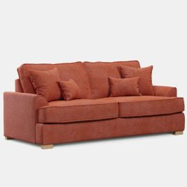 3 Seater Sofa - HERITAGE Fabric - Orange