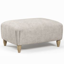 Footstool - LUXE Fabric - Beige