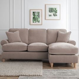 Corner Sofa - RAYONG Fabric 3 Seater Left Hand Facing - Putty