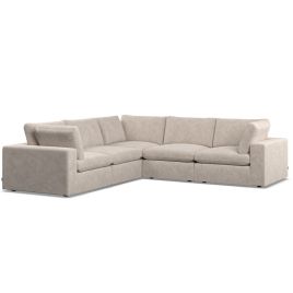 Corner Sofa - OBLAK Fabric 4 Seater Right Hand Facing Fossil