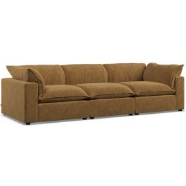 3 Seater Sofa - PUEBLA Fabric Amber