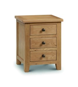 Marlborough Oak 3 Drawer Bedside Table