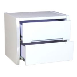 Bedside Table - CORALINE Nightstand White 52cm