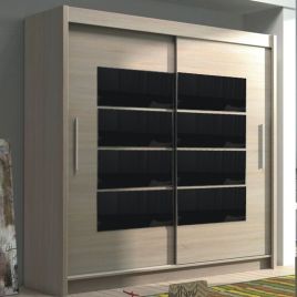 TORENA 2 Door Sliding Wardrobe Light Oak - 180cm