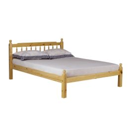 Astral Aura Small Double Wooden Bed - Pine