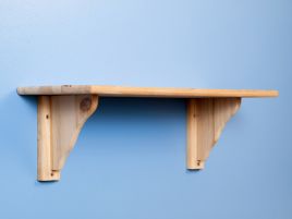 Natural Wood Floating Display Shelf Kit - 58cm