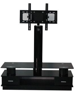 London 2 Drawer TV Stand with Bracket - Black