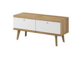 Wigan TV Stand 107cm - White and Oak