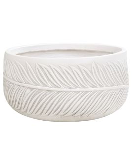 Flower Pot Fibre Clay 35x35x19cm Off - White