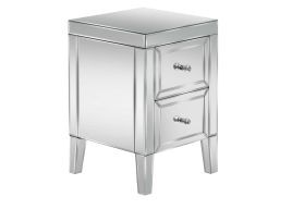 Birlea Valencia Mirrored 2 Drawer Bedside Table