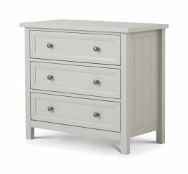 Maine 3 Drawer Storage Chest - Grey