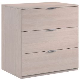 VIZELA Oak Finish Chest of Drawers - Medium-sized, 3 Drawers
