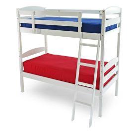 Moderna Single Wood Bunk Bed Frame - White