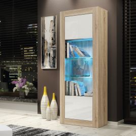 MONACO Display Cabinet 170cm - Natural Oak