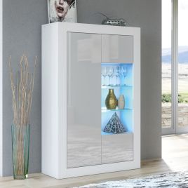 CANNES Display Cabinet 140cm - Grey