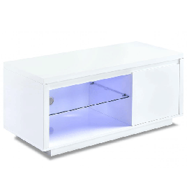 Axminster LED TV Unit - White High Gloss