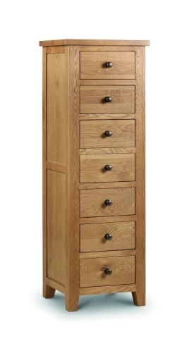 Marlborough Oak 7 Drawer Tall Storage Chest
