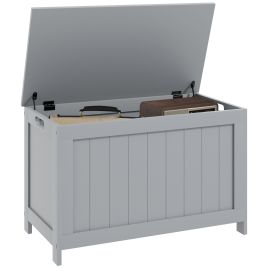 Scott Modern Storage Chest with 2 Safety Hinges - Grey