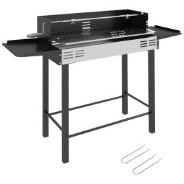 Jones BBQ Rotisserie Grill Roaster for Chicken Turkey - Black