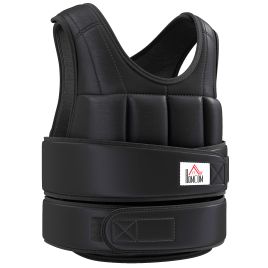10kg Metal Sand Weight Adjustable Unisex Trainer Vest Black/Red