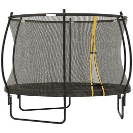 SPORTEDGE 8ft Trampoline with Enclosure Net and Spring Cover, Outdoor Trampoline Garden Jumping Mat, Black