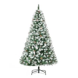 Debbie 6FT Artificial Christmas Tree with Pine Cones, Holiday Home Xmas Decoration Automatic Open - Green