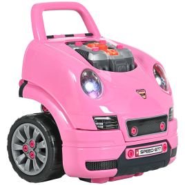 Kids Truck Engine Toy Set with Horn, Light, Car Key - Pink