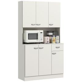 HERON Freestanding Kitchen Pantry Storage Cabinet - White
