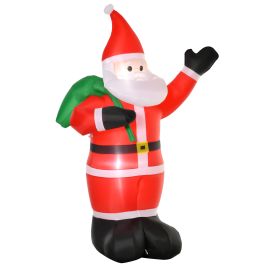 Debbie 2.4m Christmas Inflatable Santa Holiday Yard Decoration with LED Lights Indoor Outdoor Lawn Blow Up Decor