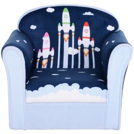 Children Chair Armchair Single Sofa, 50 x 39 x 44cm, for 18M+, Blue