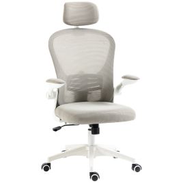 Preston Multi-Adjustable Office Chair with Lumbar Support Headrest - Grey
