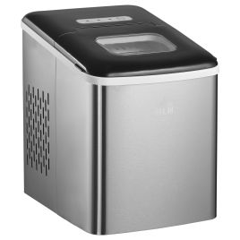1.8L Mini Countertop Ice Machine - Silver and Black