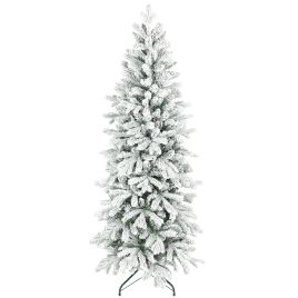 MARVIK Flocked Artificial Christmas Tree Plastic 6ft - Green