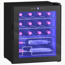 DAVRIC Wine Cooler Fridge 16 Bottle Storage - Black