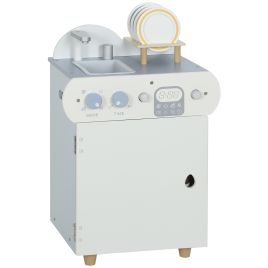 VELSTAD Wooden Dishwasher Play Kitchen Set with Sink - Blue