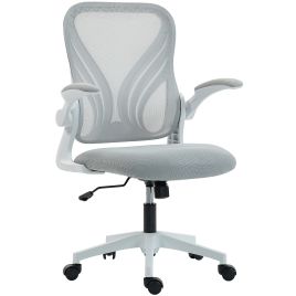 YARDHAM Mesh Office Chair with Foldable Backrest - Light Grey