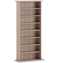 QUELLOR CD Storage Unit, 360 Capacity Media Shelf - Natural