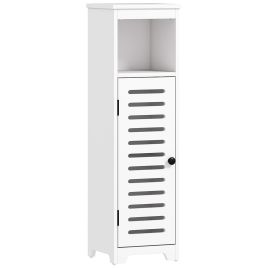 VELIX Wooden Bathroom Floor Storage Cabinet - White
