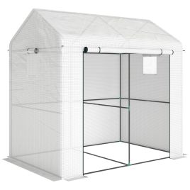 CAREOS PE Walk-In Greenhouse - White
