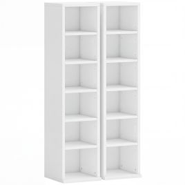 Winheir White Particle Board Bookcase Set of 2 - 21cm
