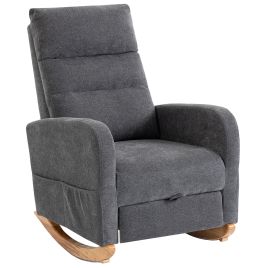 Lyrion Grey Multilayer Board Rocking Armchair - 66cm