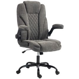 BLAZEMOOR Ergonomic Office Chair with Pocket Springs and Flip-Up Arms - Dark Grey