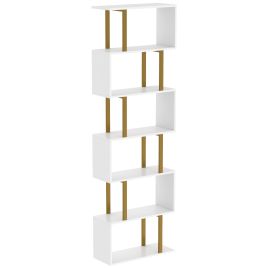 ASPENSIDE Industrial-Style Freestanding Bookshelf - White