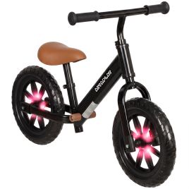 BRIARSIDE 11.2-Inch Kids Balance Bike with Light-Up Wheels - Black