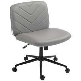 ATLASDALE Height-Adjustable Cross-Legged Swivel Desk Chair - Grey
