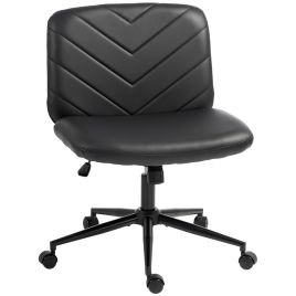 ATLASDALE Height-Adjustable Cross-Legged Swivel Desk Chair - Black