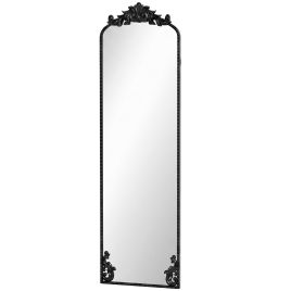 BREEZEWOOD Full-Length Baroque Floor Mirror, 50 x 160cm - Black