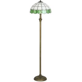 ASPENFORD 152cm Tiffany-Style Stained Glass Floor Lamp - Green