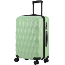 CLAYGATE 24-Inch ABS Suitcase with TSA Lock and Spinner Wheels - Green
