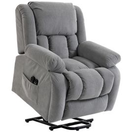 COASTWORTH Electric Lift Recliner Chair with Massage, Heat and USB - Light Grey